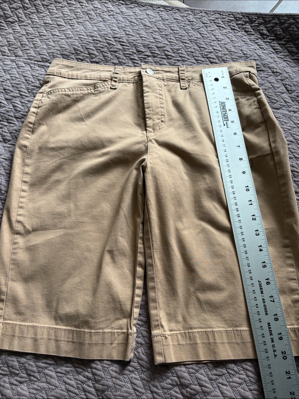 Jones New York Tan Casual Bermuda Shorts